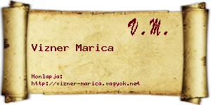 Vizner Marica névjegykártya